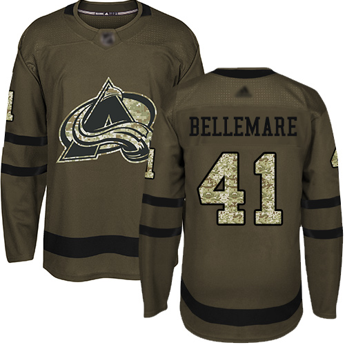 Adidas Colorado Avalanche Men #41 Pierre-Edouard Bellemare Green Salute to Service Stitched NHL Jersey->more nhl jerseys->NHL Jersey